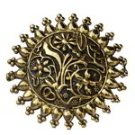 Индийское кольцо из латуни, покрытое позолотой