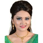 *Золотые индийское украшение на шею со стразами