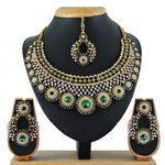 *Золотые индийское украшение на шею со стразами