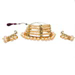 *Коричневые и золотые медные индийское украшение на шею со стразами, искусственными камнями