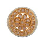 *Коричневое и золотое латунное женское индийское кольцо со стразами