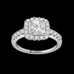 *Серебристое женское индийское кольцо со стразами