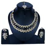 *Серебристые и золотые индийское украшение на шею со стразами