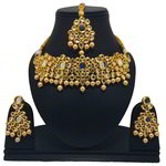 *Бежевые, коричневые и золотые индийское украшение на шею со стразами, искусственными камнями