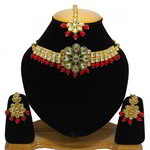 *Бордовые, золотые и красные индийское украшение на шею со стразами, искусственными камнями