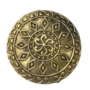 Индийское кольцо из латуни, покрытое позолотой