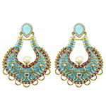 *Индийские серьги со стразами