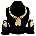 *Коричневое и золотое индийское украшение на шею со стразами, искусственными камнями