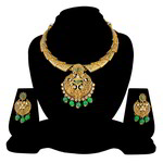 *Золотое индийское украшение на шею со стразами, искусственными камнями