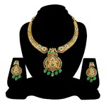 *Золотое индийское украшение на шею со стразами, искусственными камнями