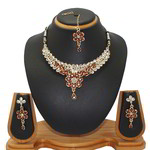 *Молочное и золотое индийское украшение на шею со стразами, искусственными камнями