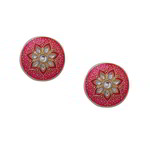 *Золотые латунные индийские серьги со стразами, искусственными камнями