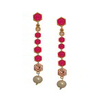 *Золотые латунные индийские серьги со стразами, искусственными камнями