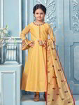 Жёлтое длинное платье / костюм для девочки от 2 до 6 лет