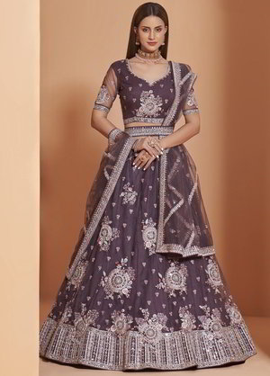 Индийский женский свадебный костюм лехенга (ленга) чоли из фатина, украшенный вышивкой люрексом со стразами, кусочками зеркалец