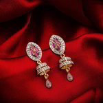 *Золотые индийские серьги со стразами