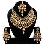 *Разноцветное и золотое индийское украшение на шею со стразами