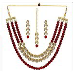 *Молочное и золотое индийское украшение на шею из меди со стразами, искусственными камнями