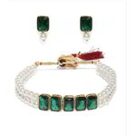 *Молочное и золотое медное индийское украшение на шею со стразами, искусственными камнями