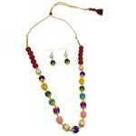 *Разноцветное и золотое медное индийское украшение на шею со стразами, искусственными камнями