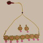 *Цвета меди, золотое и розовое индийское украшение на шею из меди со стразами, искусственными камнями