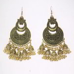 *Золотые индийские серьги с бисером