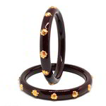 *Бежевый и коричневый индийский браслет