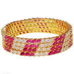 *Золотой и розовый индийский браслет