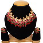 *Разноцветное и золотое индийское украшение на шею с бисером