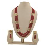 *Бордовое, цвета меди, золотое и красное индийское украшение на шею из меди