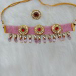 *Цвета меди, золотое и розовое медное индийское украшение на шею с искусственными камнями