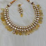 *Молочное, цвета меди и золотое медное индийское украшение на шею с искусственными камнями