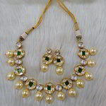 *Разноцветное, цвета меди и золотое медное индийское украшение на шею с искусственными камнями