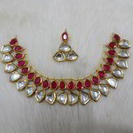 *Цвета меди, золотое и розовое медное индийское украшение на шею с искусственными камнями