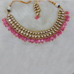 *Цвета меди, золотое и розовое медное индийское украшение на шею с искусственными камнями