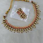 *Разноцветное, цвета меди и золотое медное индийское украшение на шею с искусственными камнями