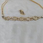 *Молочное, цвета меди и золотое медное индийское украшение на шею с искусственными камнями