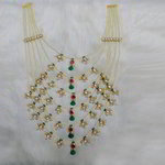 *Разноцветное, цвета меди и золотое медное индийское украшение на шею с искусственными камнями