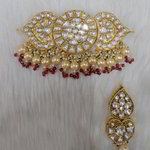 *Разноцветное, цвета меди и золотое медное индийское украшение на шею с искусственными камнями