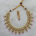 *Цвета меди, золотое и розовое индийское украшение на шею из меди с искусственными камнями