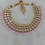 *Молочное, цвета меди и золотое медное индийское украшение на шею с искусственными камнями