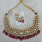 *Цвета меди, золотое и розовое медное индийское украшение на шею с искусственными камнями