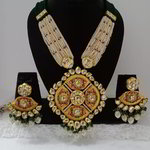 *Разноцветное, цвета меди и золотое индийское украшение на шею из меди с искусственными камнями