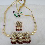 *Бордовое, цвета меди, золотое и красное медное индийское украшение на шею с искусственными камнями