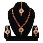 *Бордовое, золотое и красное индийское украшение на шею со стразами, искусственными камнями