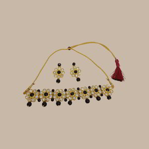 Цвета меди, чёрное, золотое и серое медное индийское украшение на шею со стразами, искусственными камнями