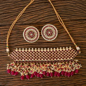 Цвета меди, золотое и розовое медное индийское украшение на шею с искусственными камнями, перламутровыми бусинками