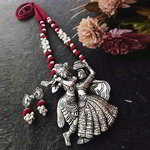 *Серебристое индийское украшение на шею