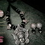 *Серебристое индийское украшение на шею