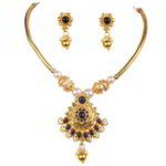 *Молочные и золотые индийское украшение на шею со стразами